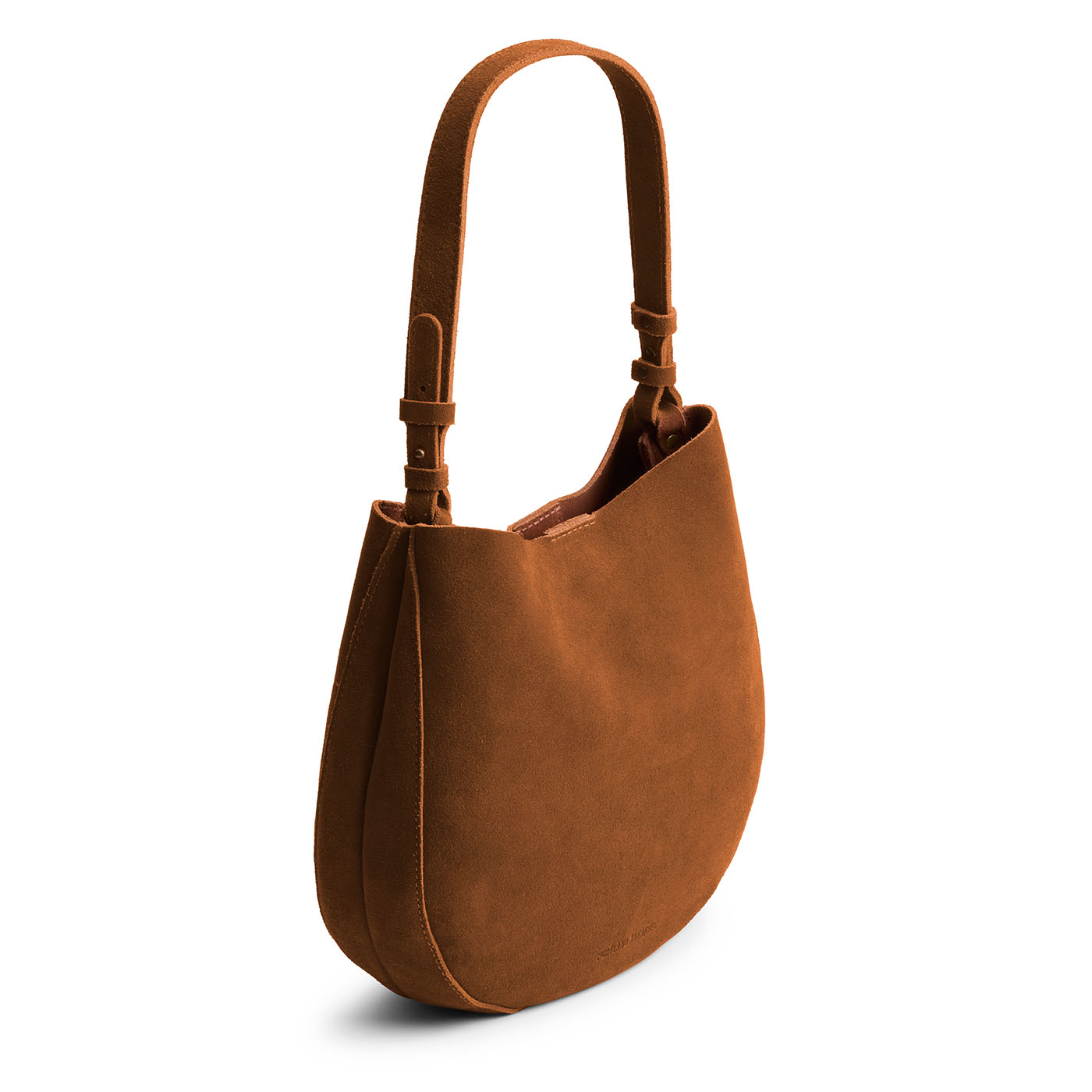 Jackson*Large | Rounded shoulder bag with adjustable strap on a white background