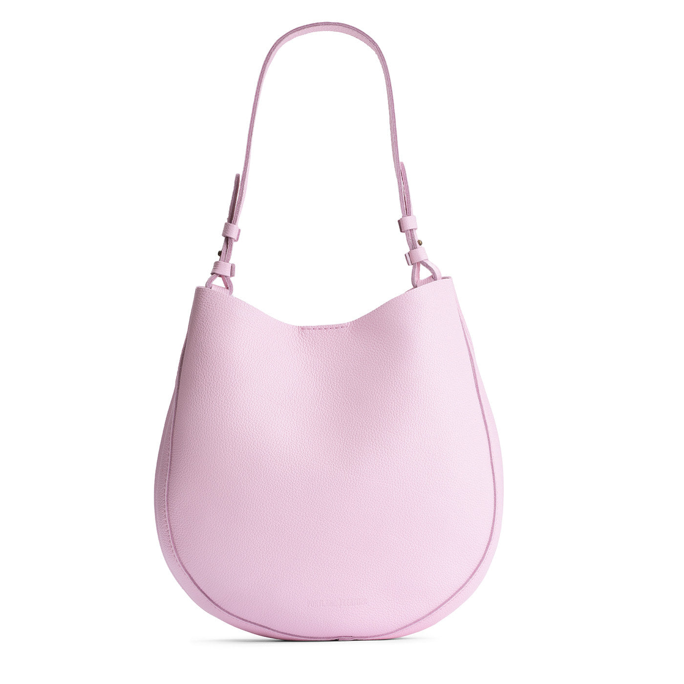 Pinkaboo*Large | Rounded shoulder bag with adjustable strap on a white background