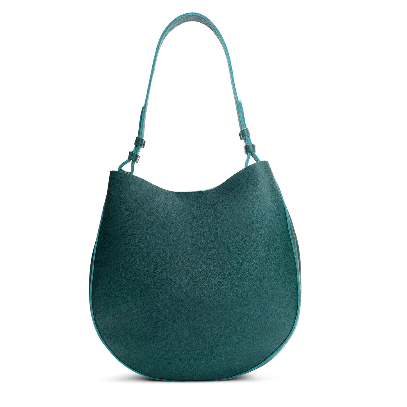 Sea Glass*Large | Rounded shoulder bag with adjustable strap on a white background