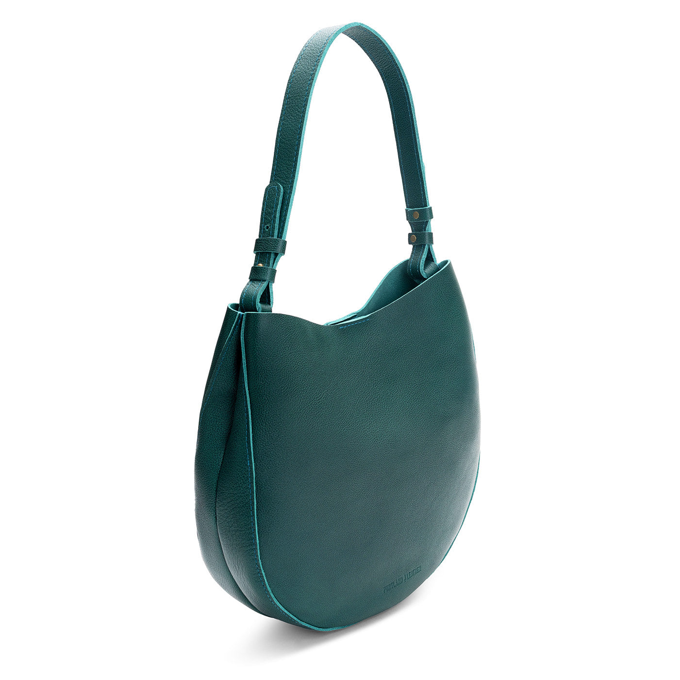 Sea Glass*Large | Rounded shoulder bag with adjustable strap on a white background