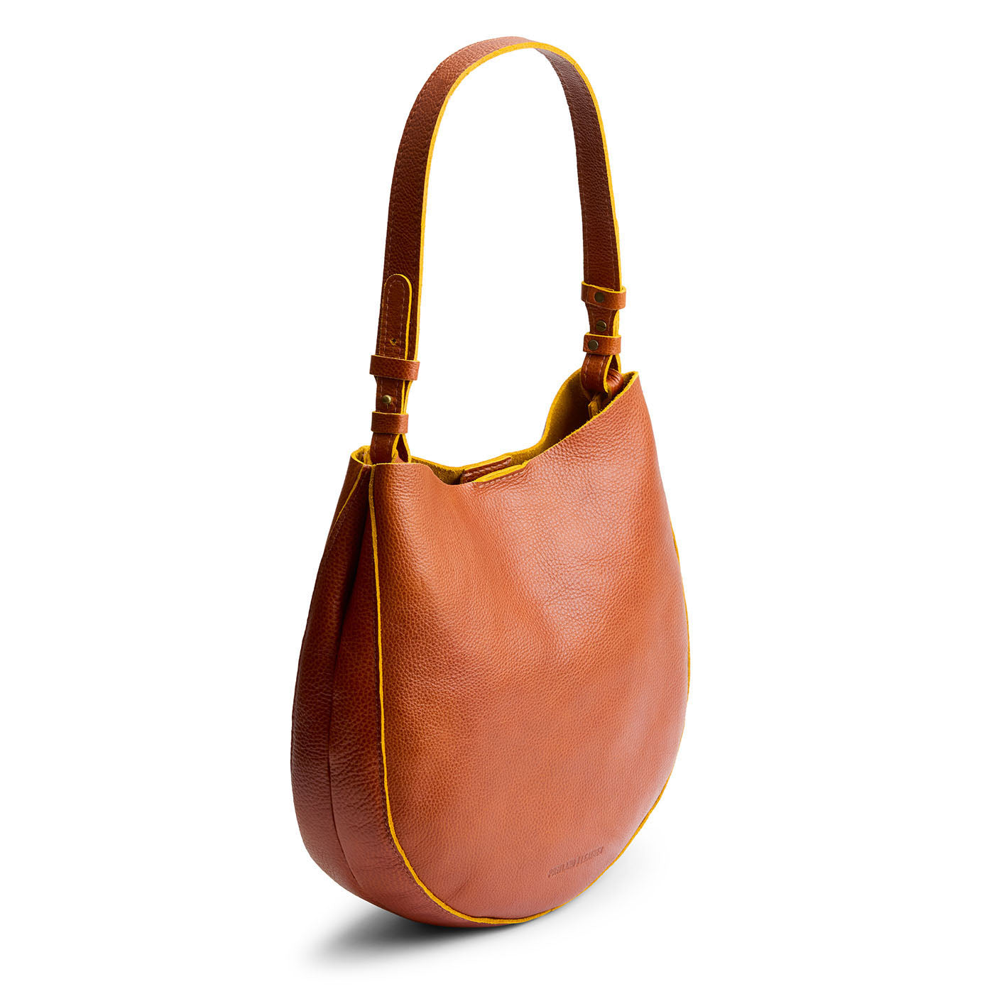 Sienna*Large | Rounded shoulder bag with adjustable strap on a white background