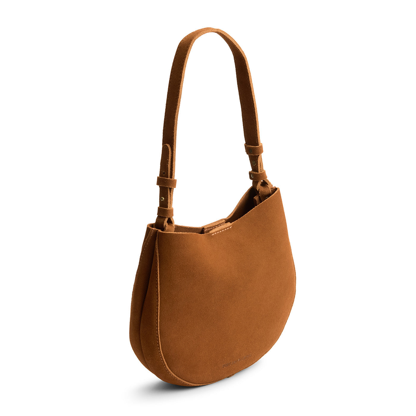 Jackson*Medium | Rounded shoulder bag with adjustable strap on a white background