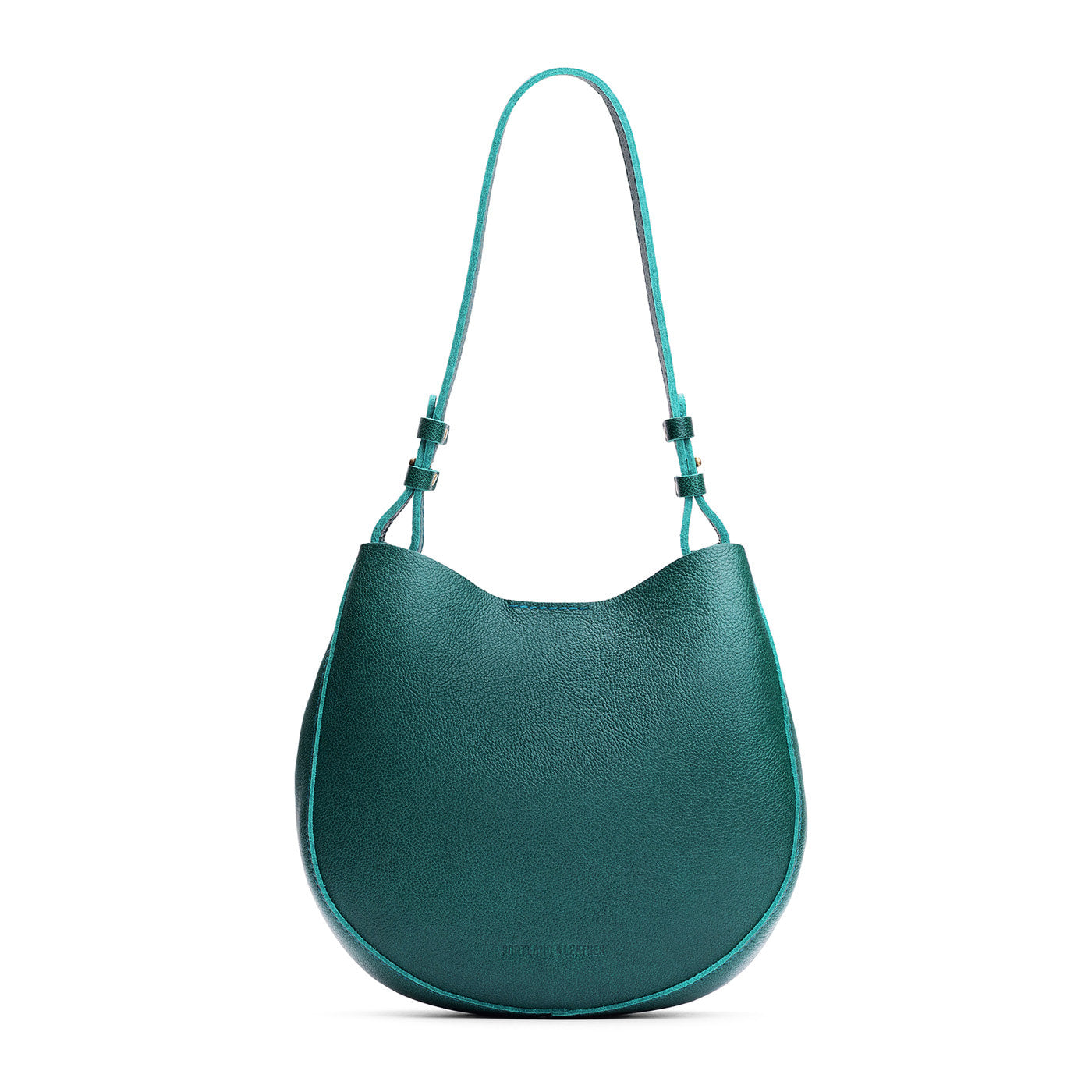 Sea Glass*Medium | Rounded shoulder bag with adjustable strap on a white background