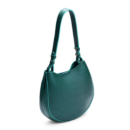 Sea Glass*Medium | Rounded shoulder bag with adjustable strap on a white background