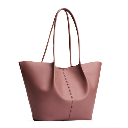 Sunkissed*Oversized | Extra wide bucket shaped tote bag with matching leather handles