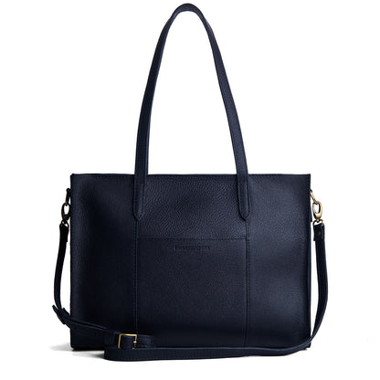 Night Owl*Oversized East/West | Structured wide tote bag with overlapping panels and crossbody strap