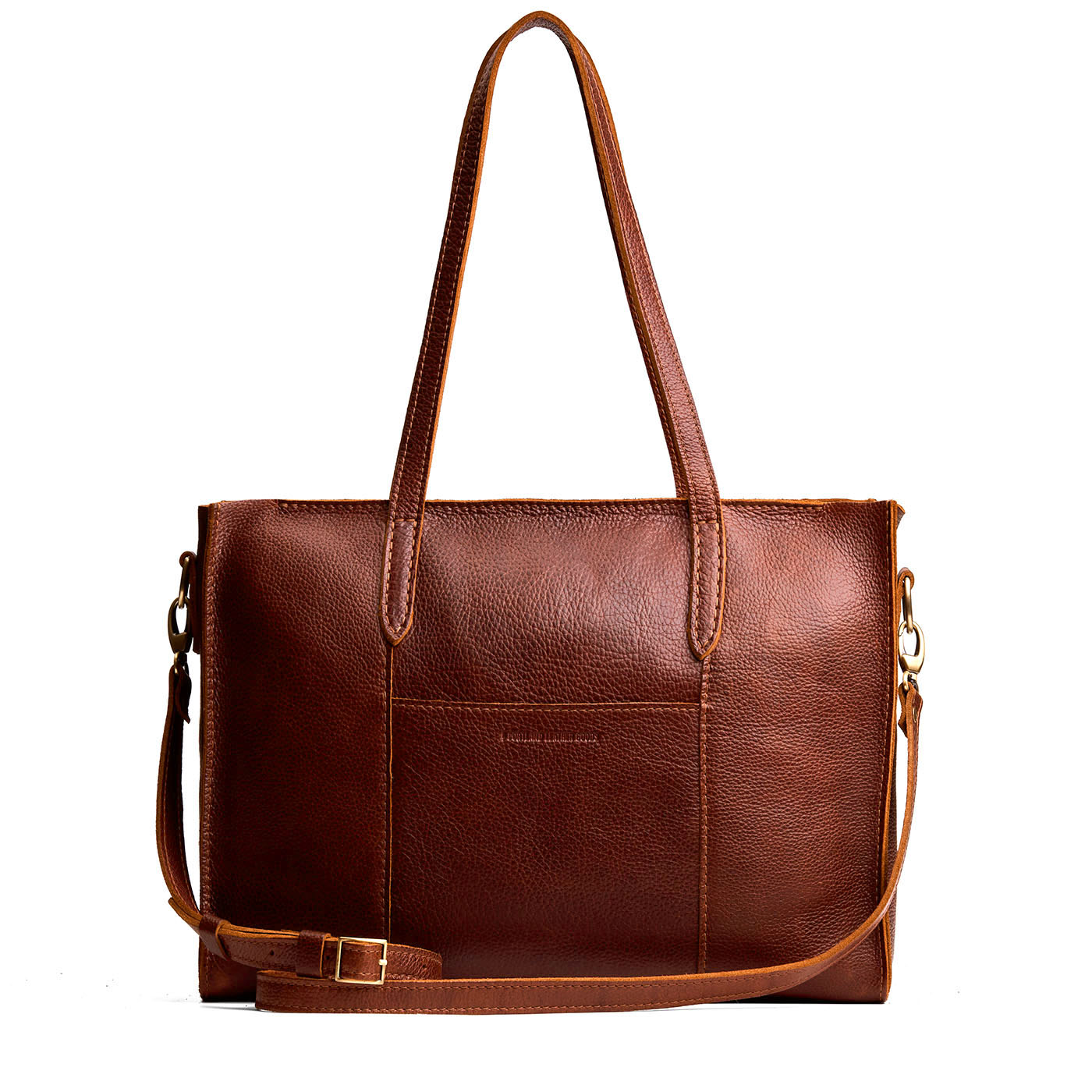 Nutmeg*Oversized East/West | Structured wide tote bag with overlapping panels and crossbody strap