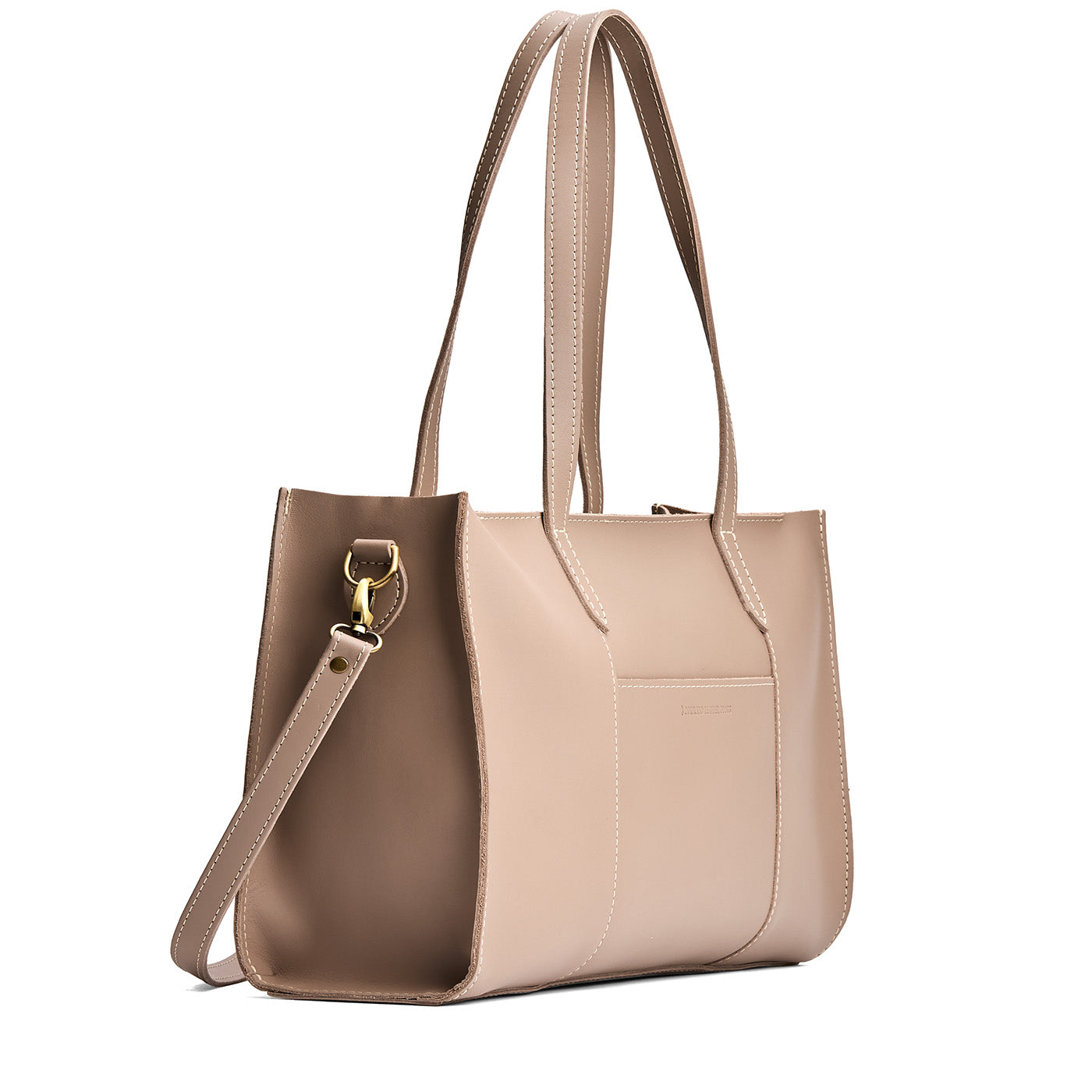 Stone*Oversized East/West | Structured wide tote bag with overlapping panels and crossbody strap