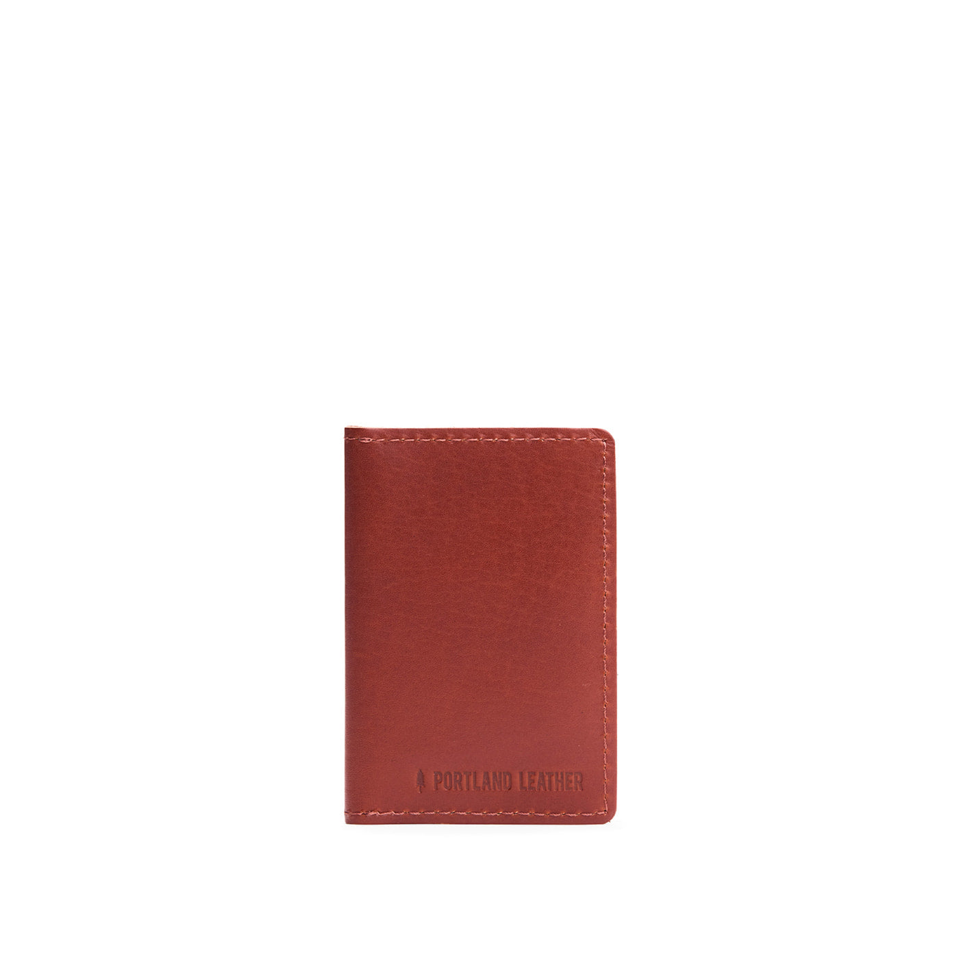 Marrone | Vertical cardholder with six card slots on a white background