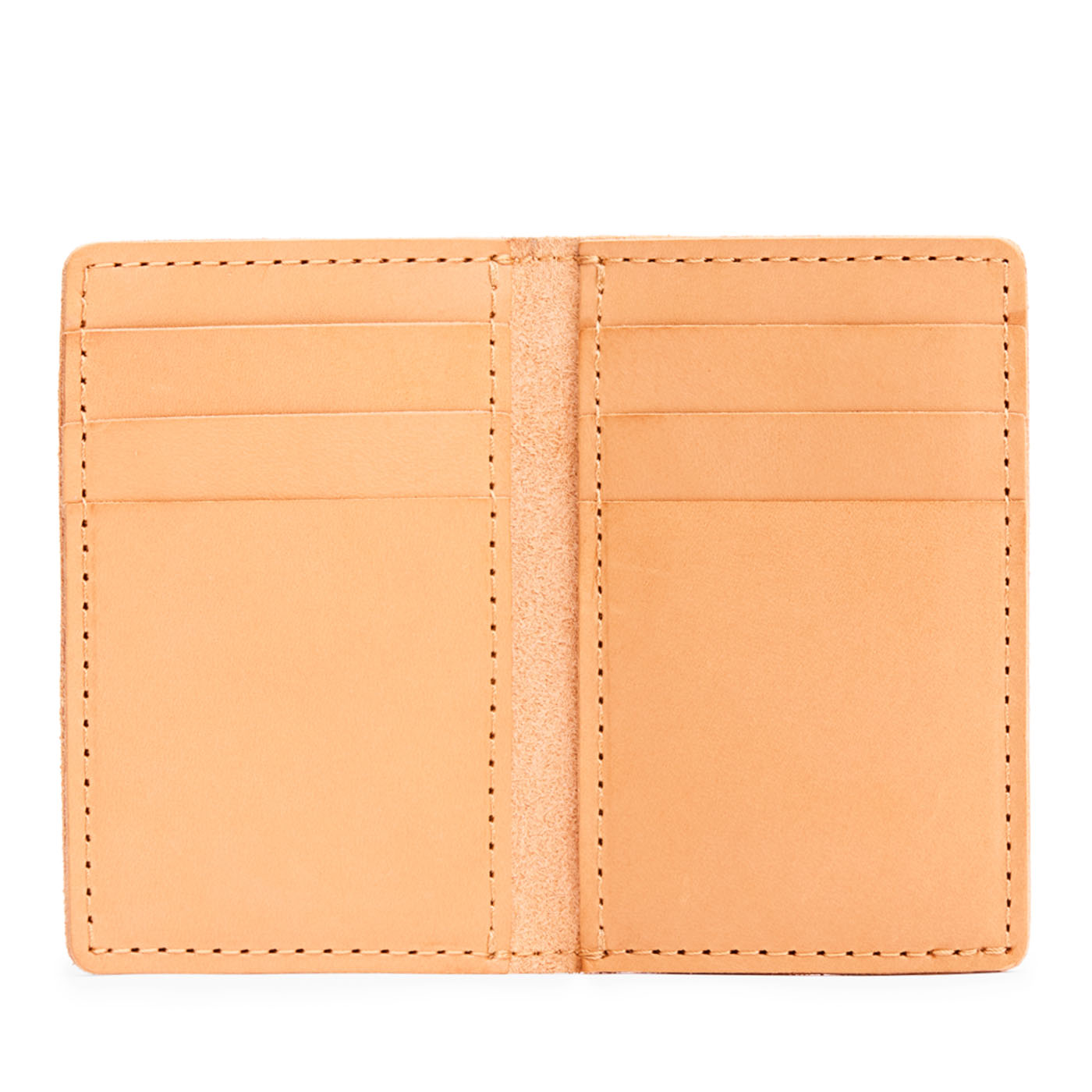 Vertical cardholder with six card slots on a white background