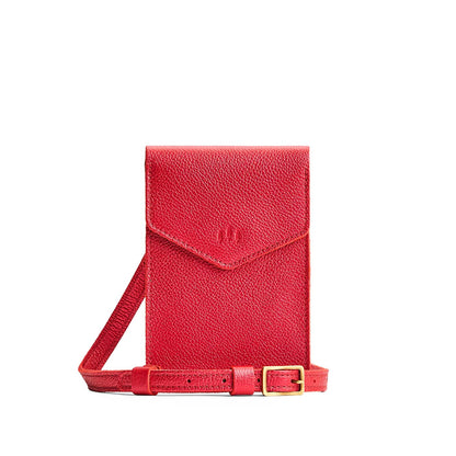 Reba Red | Slim, phone-shaped crossbody purse with magnetic closure