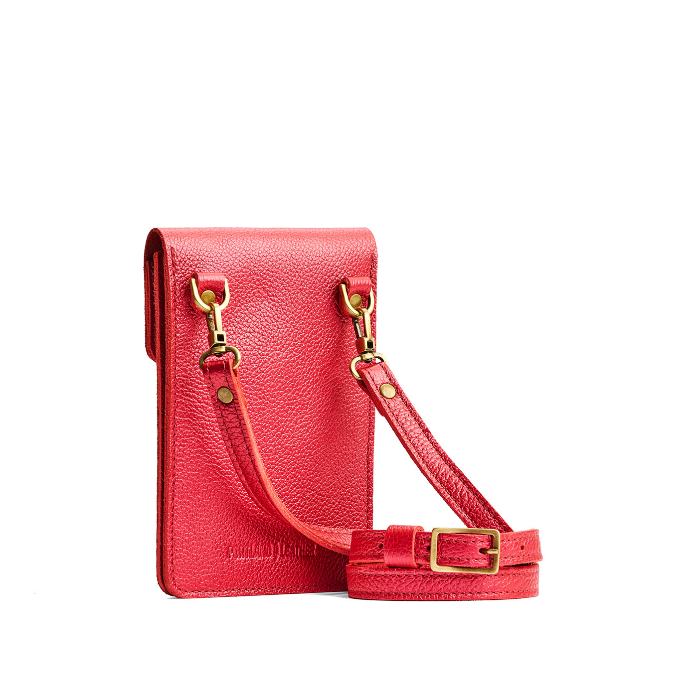 Reba Red | Slim, phone-shaped crossbody purse with magnetic closure