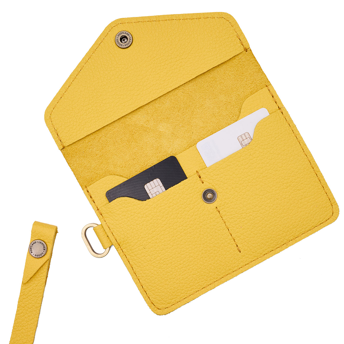 Canary | Small Leather Passport Wristlet