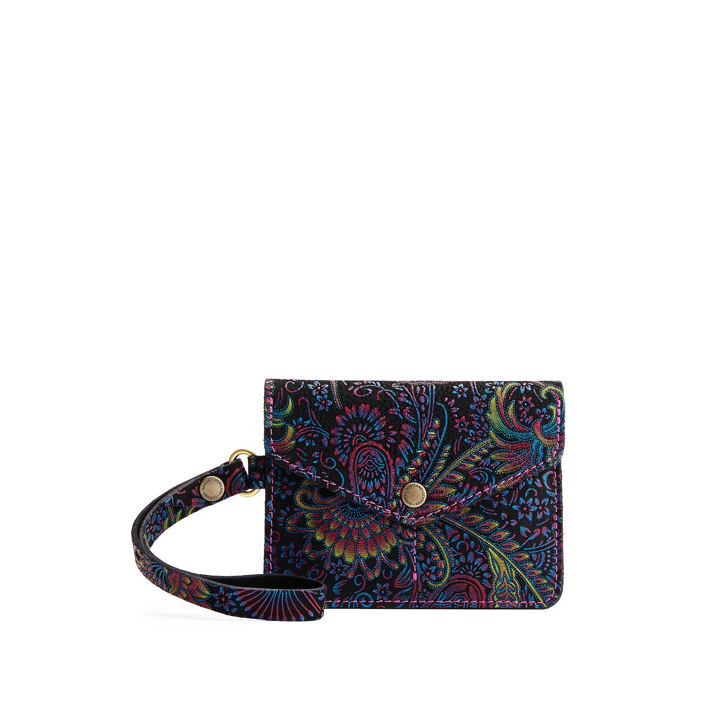 Carnival | Small Leather Passport Wristlet