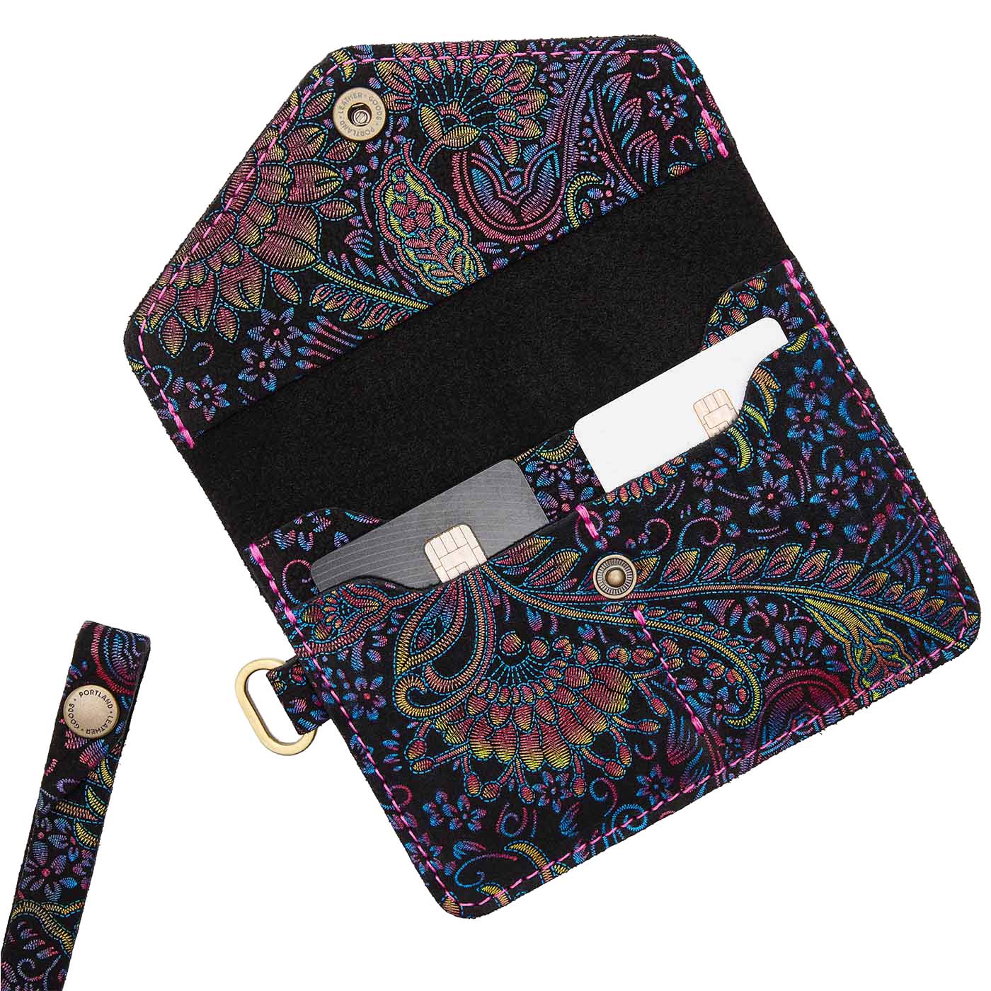 Carnival | Small Leather Passport Wristlet