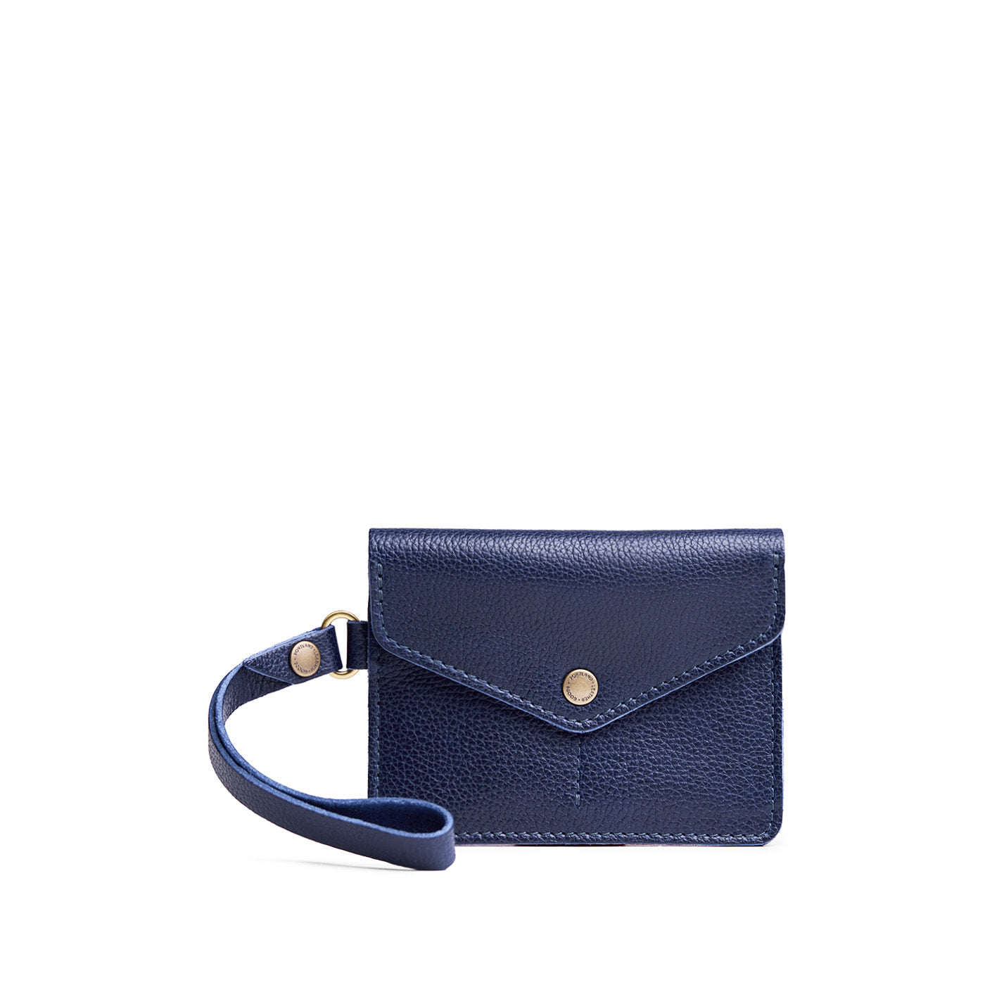 Cobalt | Small Leather Passport Wristlet