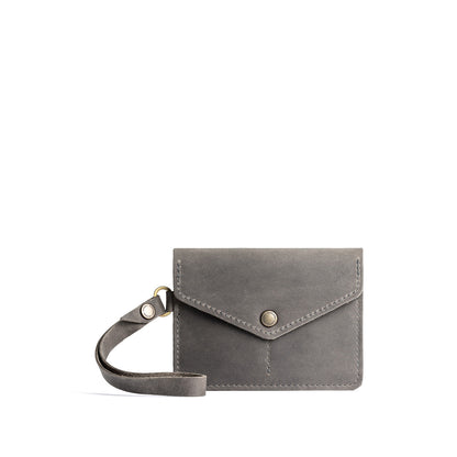Groupie Grey | Small Leather Passport Wristlet
