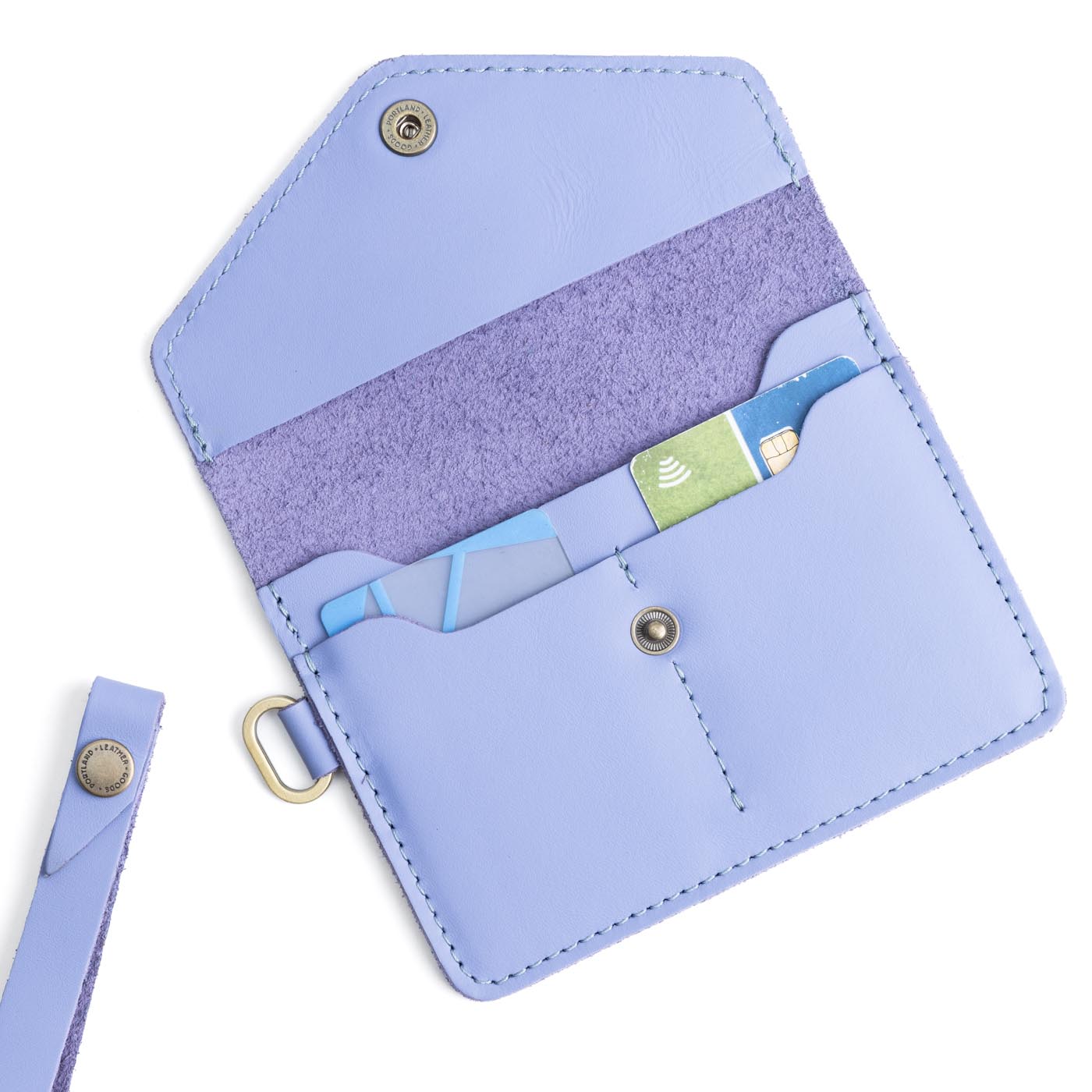 Jacaranda | Small Leather Passport Wristlet