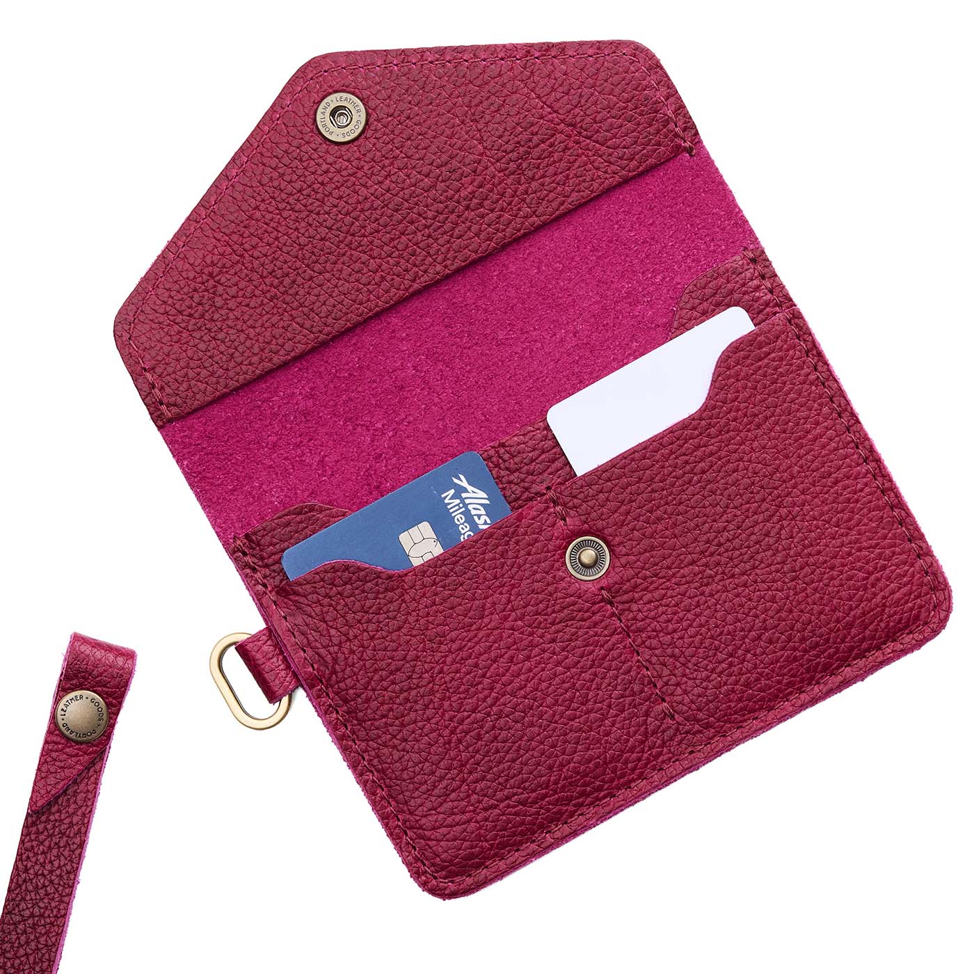 Orchid | Small Leather Passport Wristlet