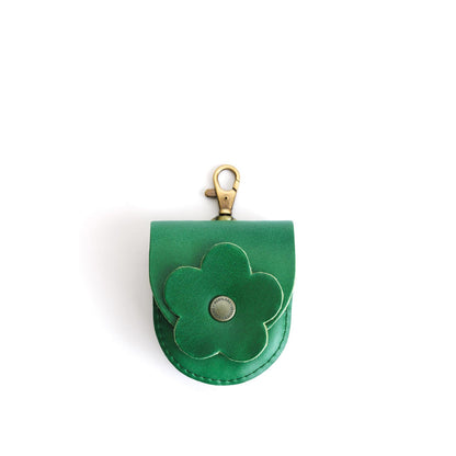 Cowboy Mint | U shaped pouch with leather flower applique