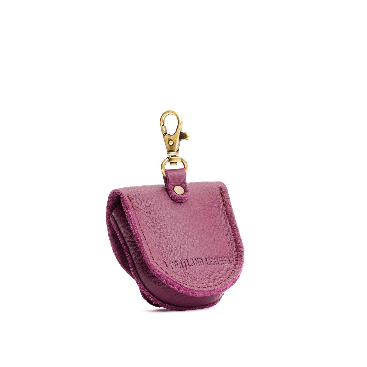 Iris | U shaped pouch with leather flower applique