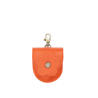 Koi | U shaped pouch with leather flower applique