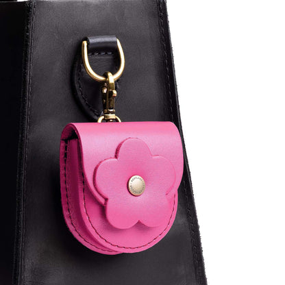 Lip Gloss | U shaped pouch with leather flower applique