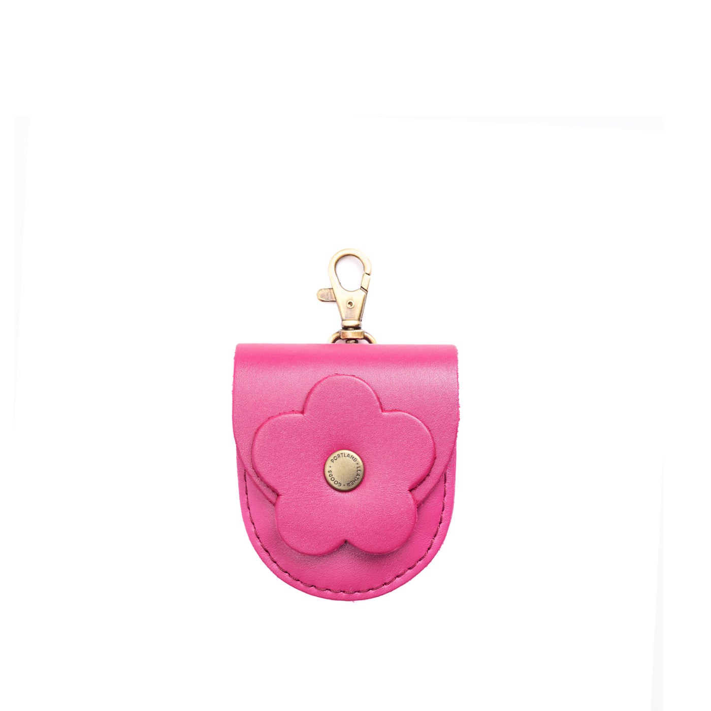 Lip Gloss | U shaped pouch with leather flower applique
