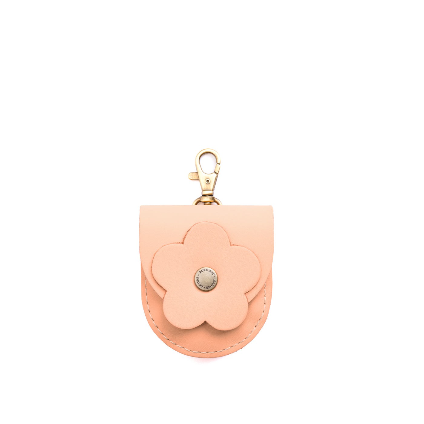 Mamey | U shaped pouch with leather flower applique