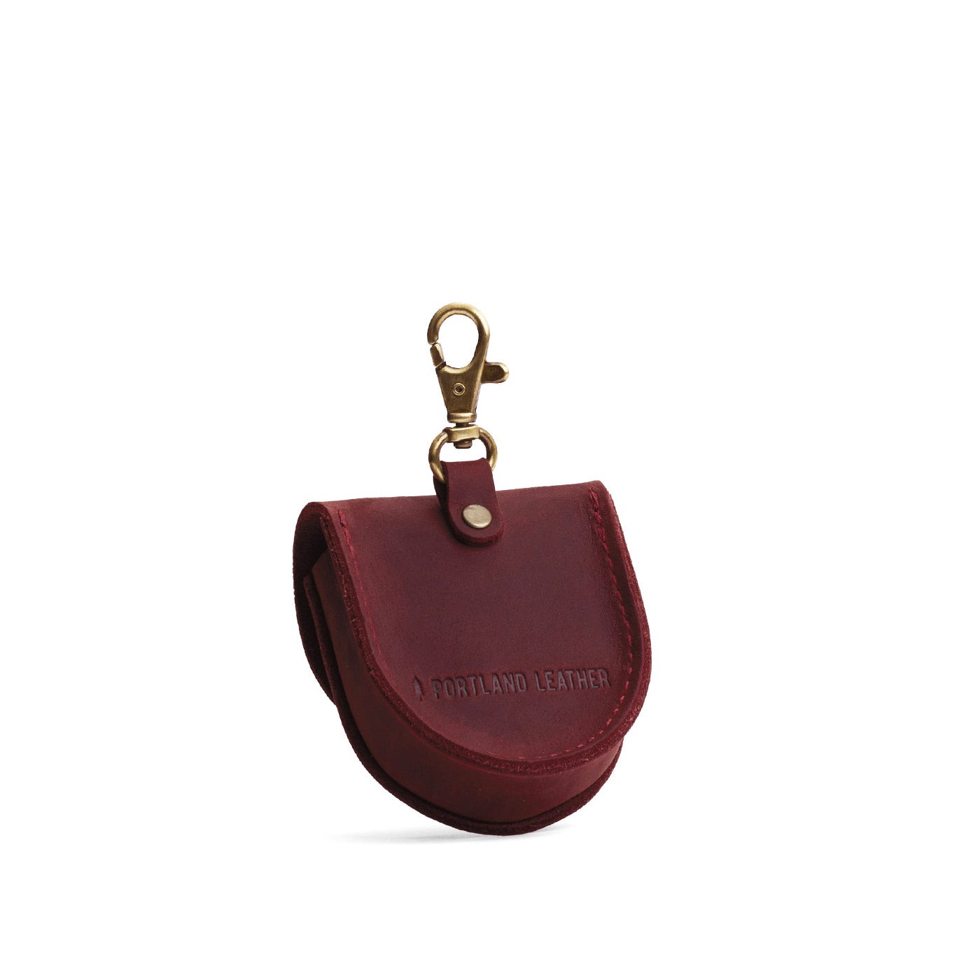 Merlot | U shaped pouch with leather flower applique