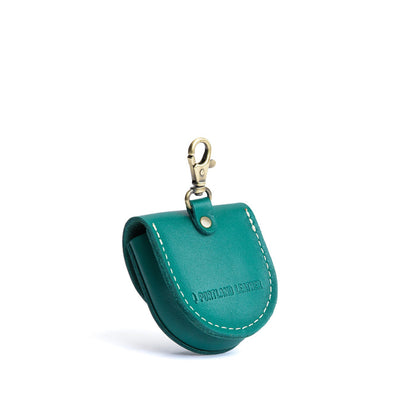 Peacock | U shaped pouch with leather flower applique