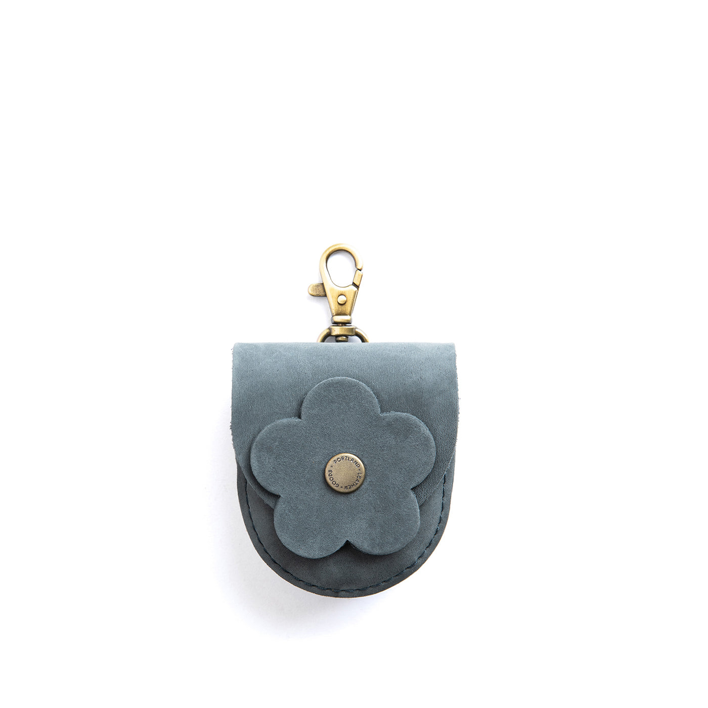 Storm | U shaped pouch with leather flower applique