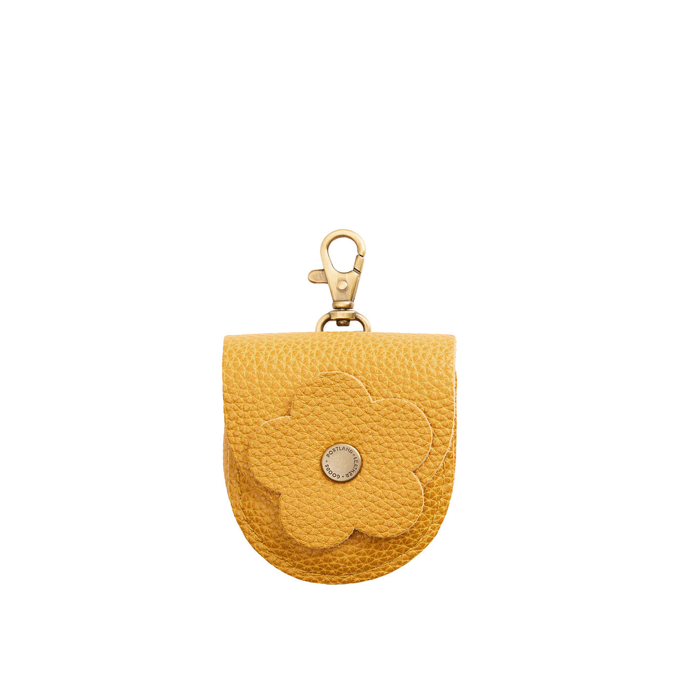 Sunshine | U shaped pouch with leather flower applique