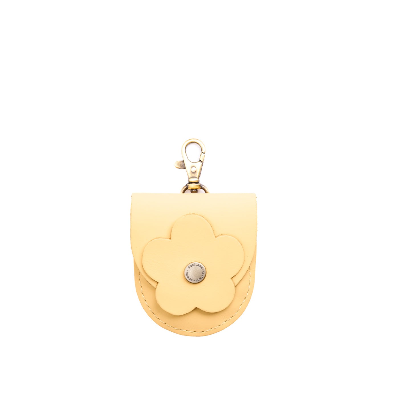 Vanilla | U shaped pouch with leather flower applique