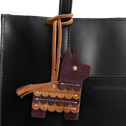 Velvet Brown | Leather piñata shaped tassel