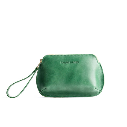 Cowboy Mint*Large | Large pouch with top zipper and curved edges