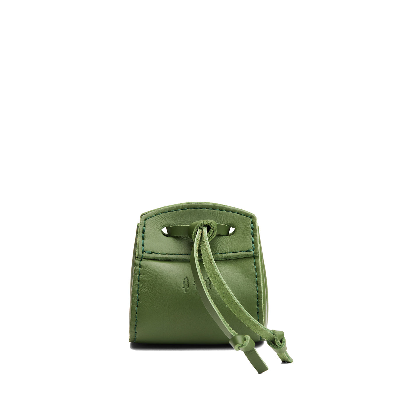 Cactus | Small leather pouch with leather drawstring closure and lobster claw clasp