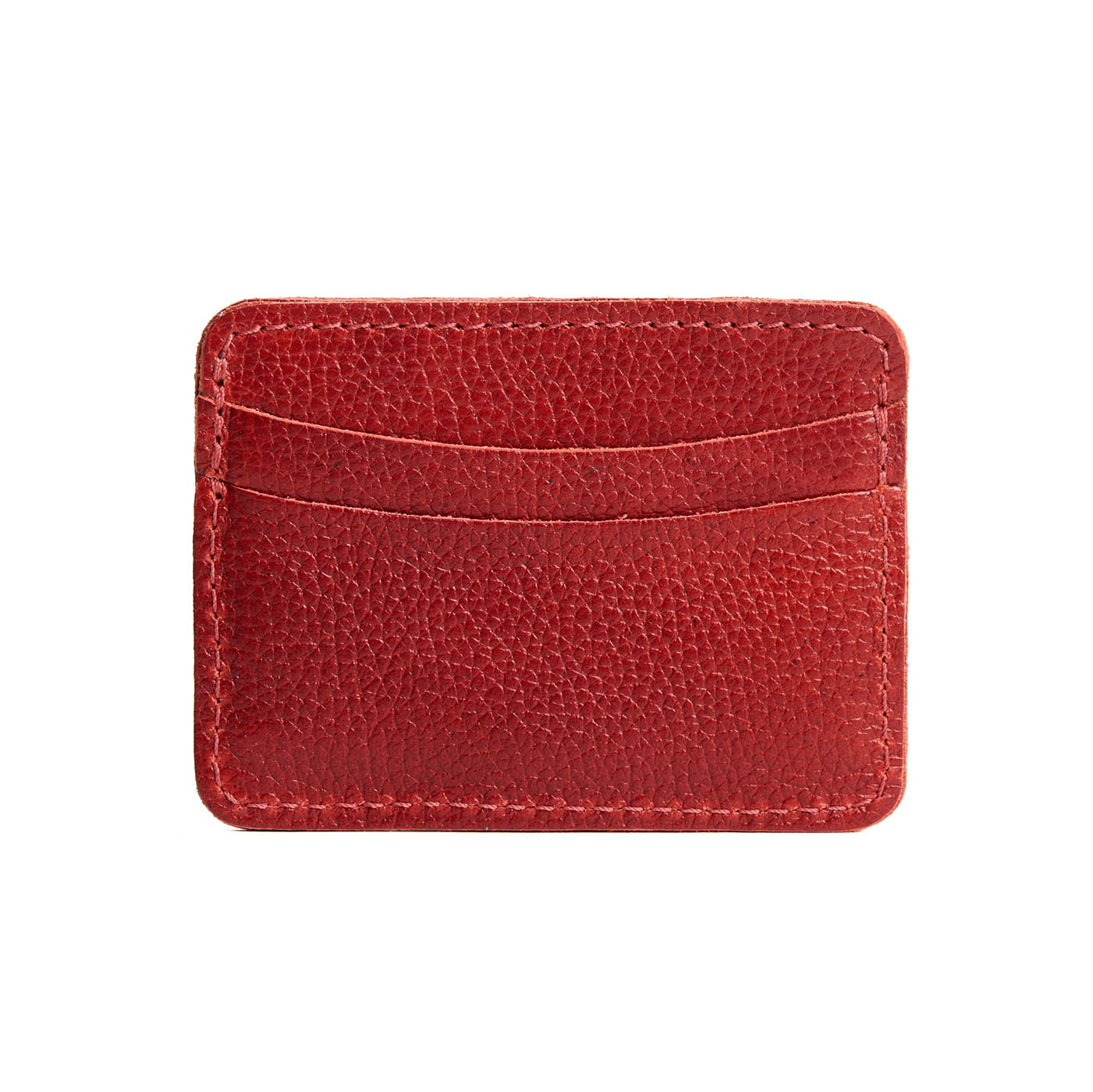 Chili Red | Minimalist leather wallet with card slots