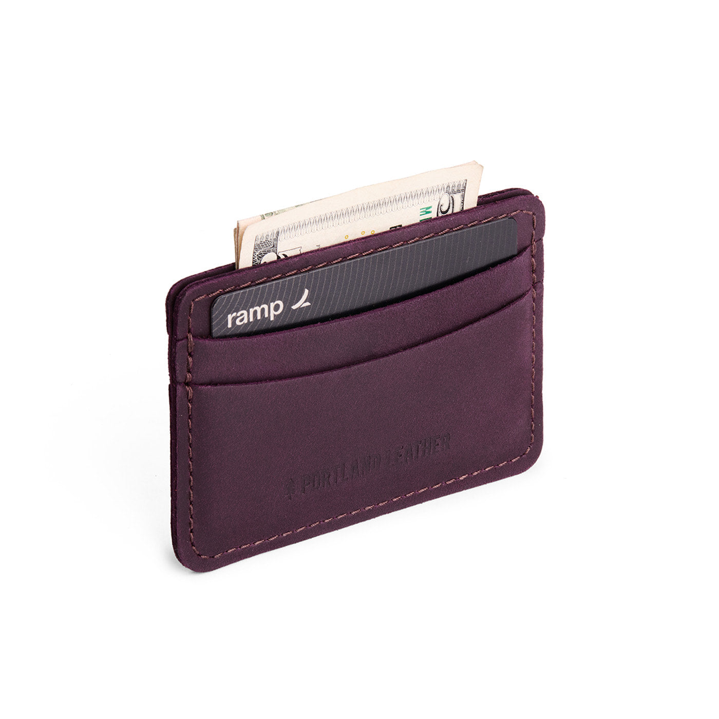 Larkspur | Minimalist leather wallet with card slots and PLG logo