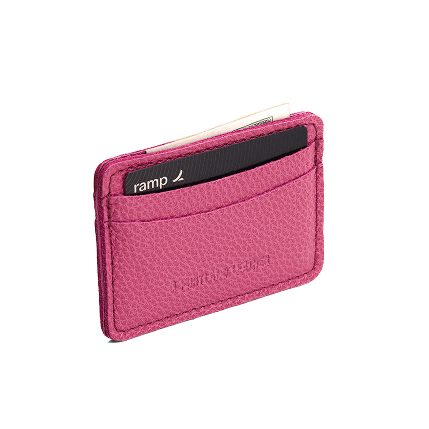 Wild Rose | Minimalist leather wallet with card slots and PLG logo