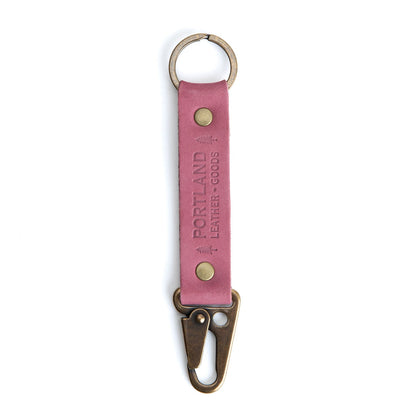 Foxglove*Long | leather logo branded keychain