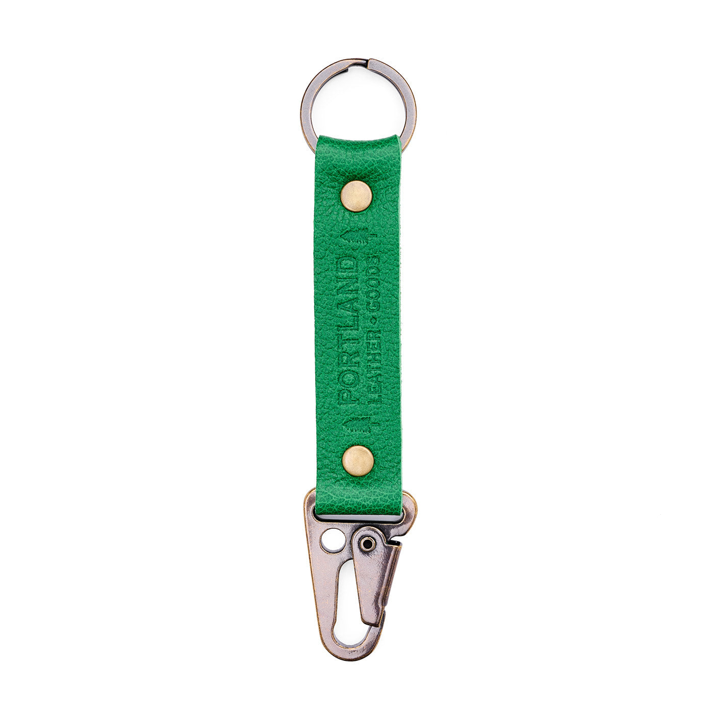 Jolly Green*Long | leather logo branded keychain