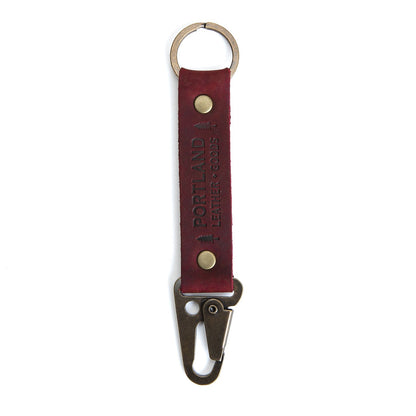 Merlot*Long | leather logo branded keychain