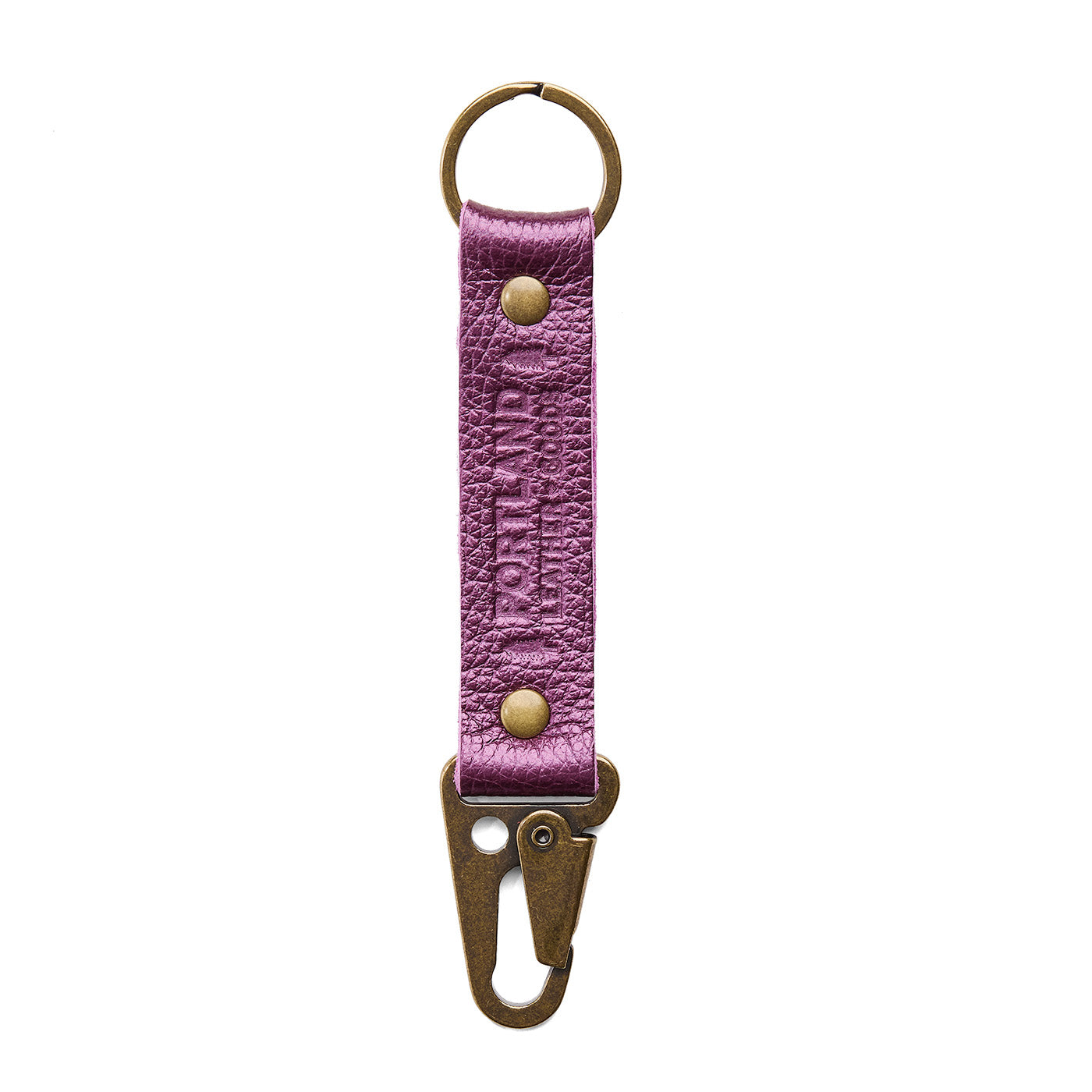 Ultra Violet*Long | leather logo branded keychain