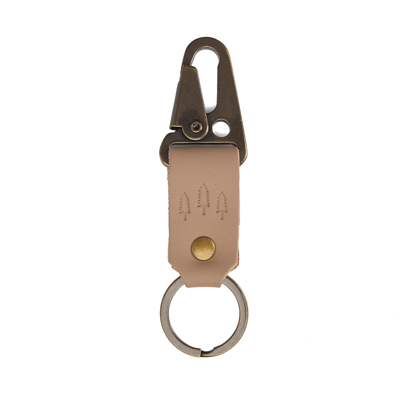 Stone*Short | leather logo branded keychain