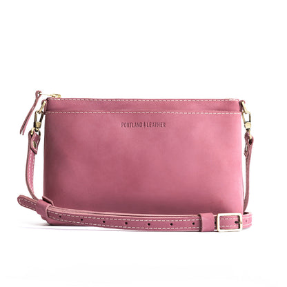 Foxglove*Small | Zip top petite crossbody bag with detachable strap