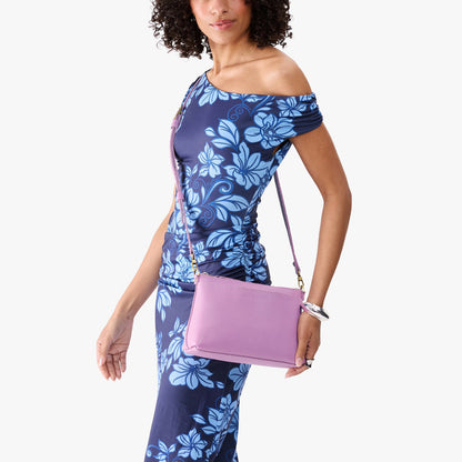 Calla Lily*Small | Zip top crossbody bag with detachable strap
