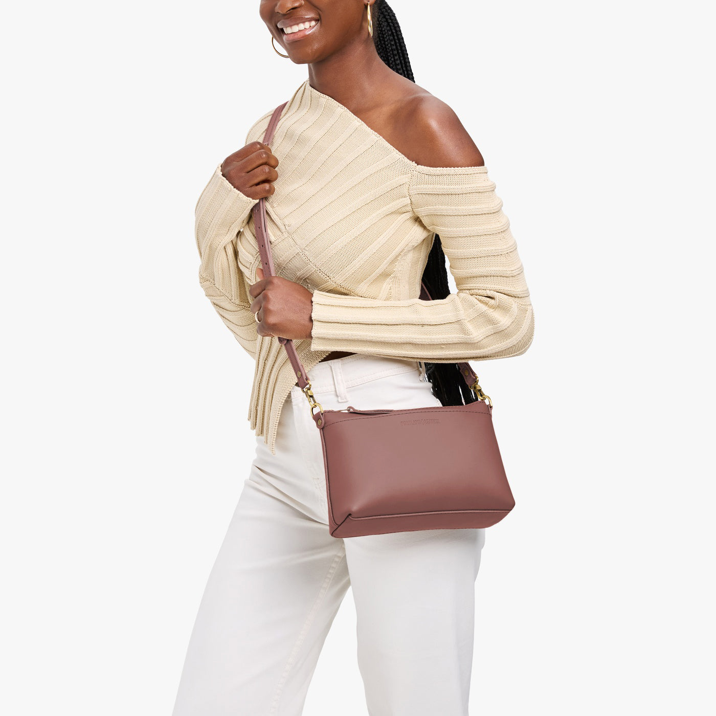 Sunkissed*Small | Zip top crossbody bag with detachable strap