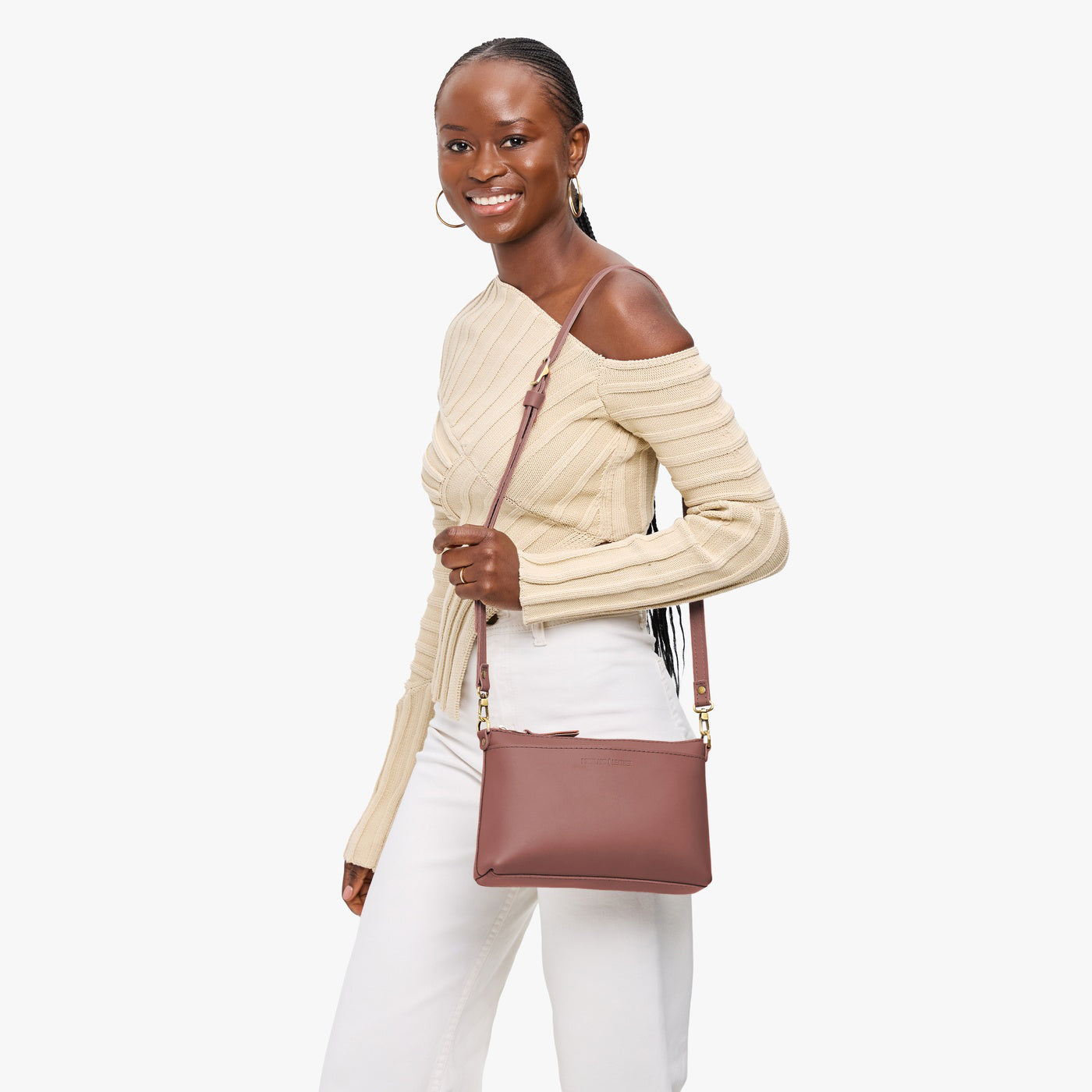 Sunkissed*Small | Zip top crossbody bag with detachable strap