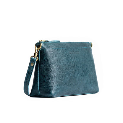 Lagoon*Small | Zip top petite crossbody bag with detachable strap